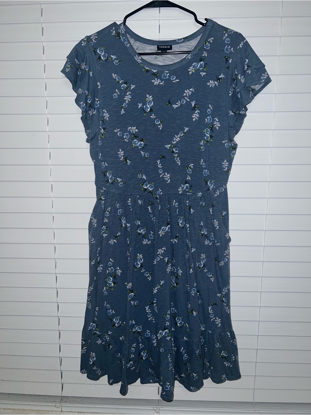Torrid Blue Floral Mini Dress